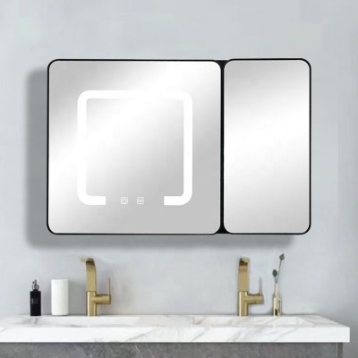 Made in China modern 2 doors design Wall Mounted Modern Bathroom Mirror Cabinet For Living Room